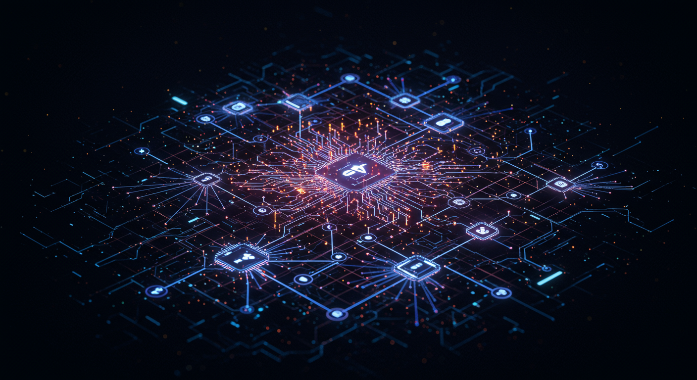 Future potential of AI agents, customer experience, generative AI
 represented visually