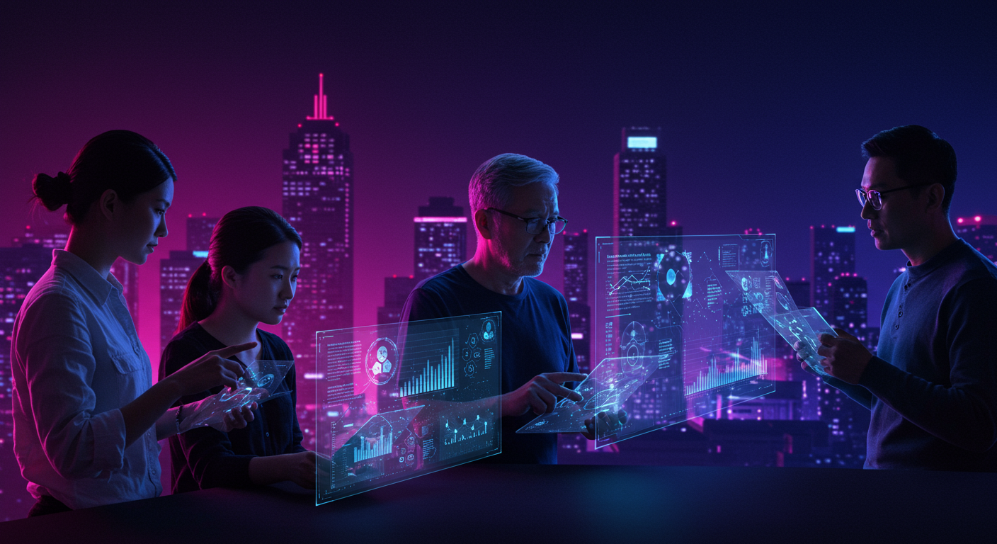 Eye-catching visual of AI skills, job seekers, employment data
and  AI technology vibes
