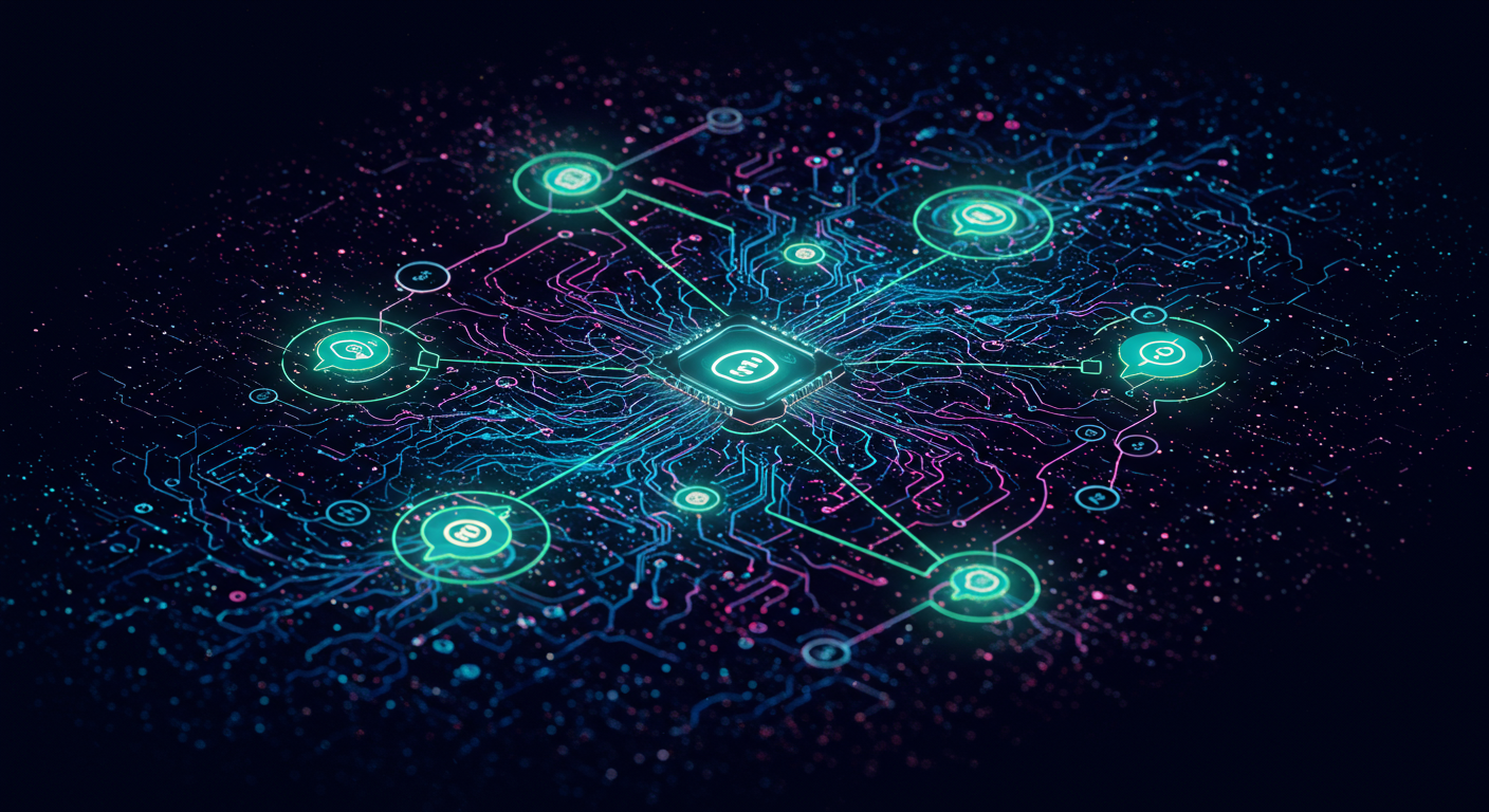 Future potential of WhatsApp, AI, Summaries
 represented visually
