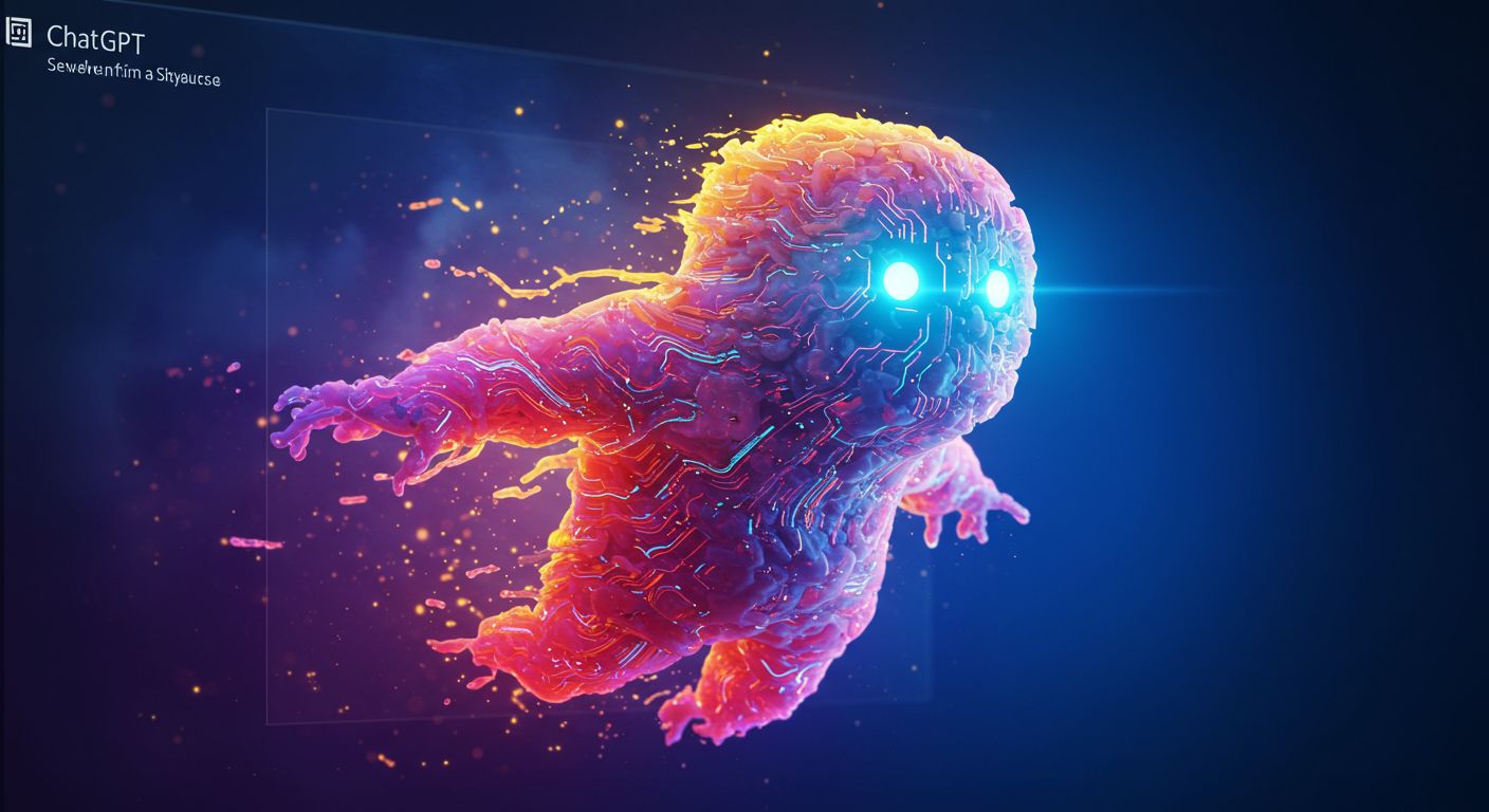 Eye-catching visual of AI, ChatGPT, Windows
and  AI technology vibes