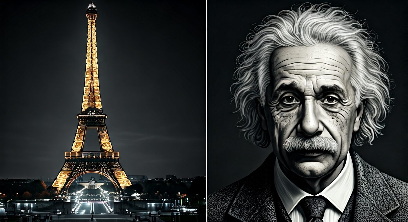 AI Art Precision Test: Can Image Models Nail Einstein, Eiffel Tower, & More?